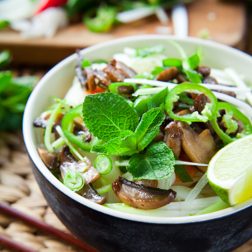 Vietnamese vegan vegetarian noodle meal